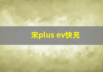 宋plus ev快充